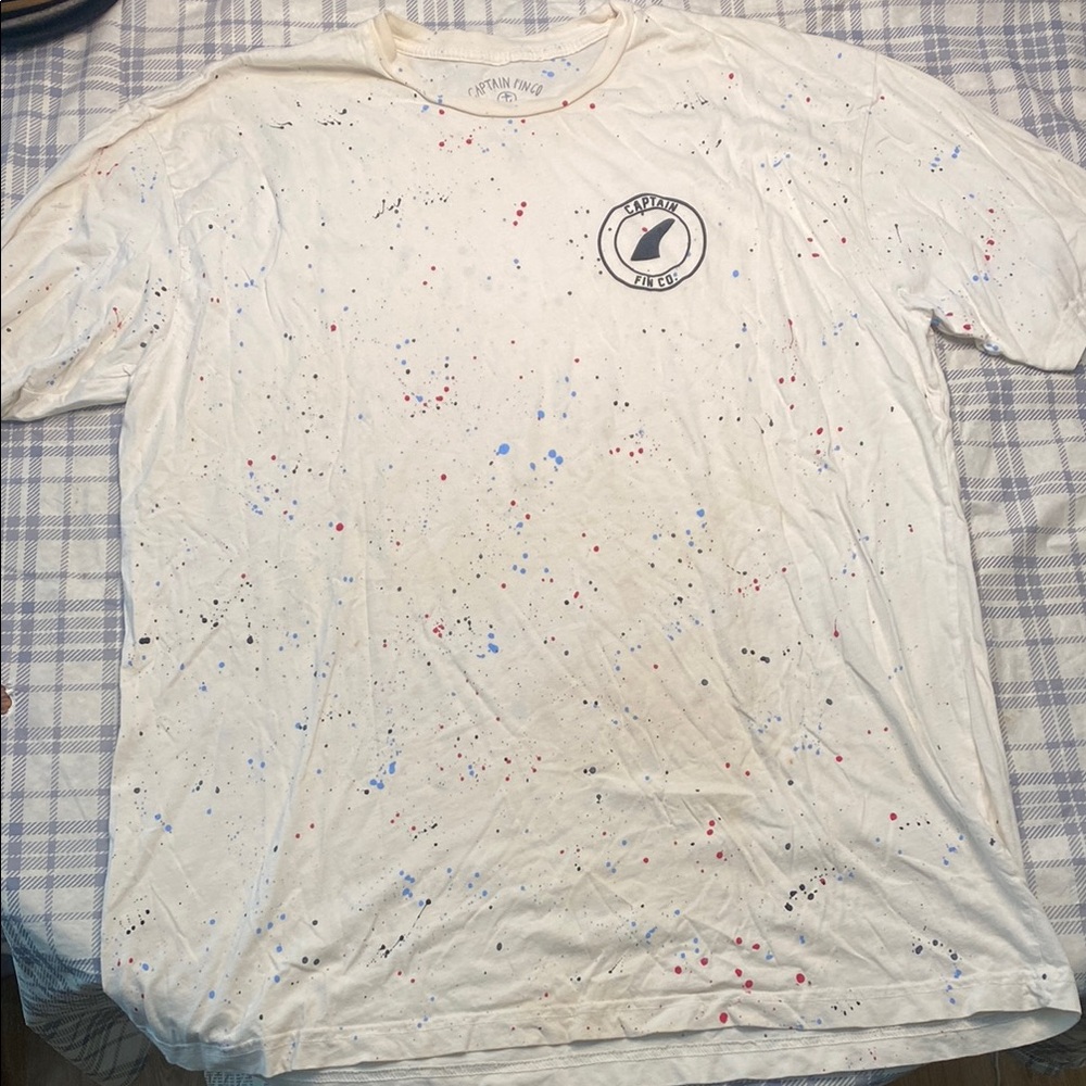 White Splatter Men's Shirt
